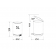 Χαρτοδοχείο 5lt Geesa Frame 800063-300 White Matt